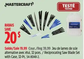 Canadian Tire Mastercraft Reciprocating Saw Blade Set with Case, 32-Pc offer