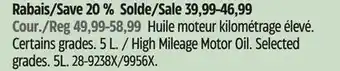 Canadian Tire Castrol High Mileage Motor Oil offer