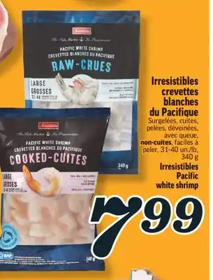 Marché Richelieu IRRESISTIBLES CREVETTES BLANCHES DU PACIFIQUE | IRRESISTIBLES PACIFIC WHITE SHRIMP offer