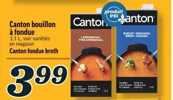 Marché Richelieu CANTON BOUILLON À FONDUE | CANTON FONDUE BROTH offer