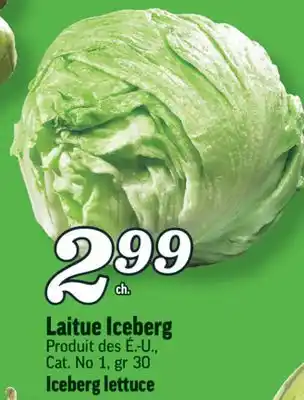 Marché Richelieu LAITUE ICEBERG | ICEBERG LETTUCE offer