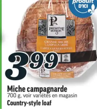 Marché Richelieu MICHE CAMPAGNARDE | COUNTRY-STYLE LOAF offer