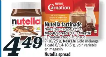 Marché Richelieu NUTELLA TARTINADE | NUTELLA SPREAD offer