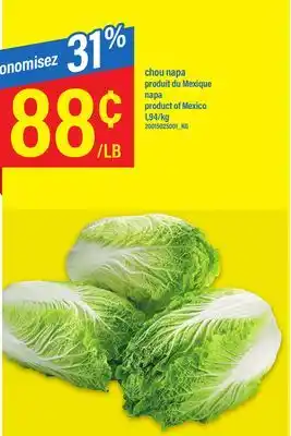 Maxi chou napa 1,94/kg offer