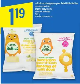 Maxi COLLATIONS BIOLOGIQUES POUR BÉBÉ LITTLE BELLIES , 8/12 G offer