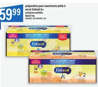 Maxi PRÉPARATION POUR NOURRISSONS PRÊTE À SERVIR ENFAMIL A+, 18x237 mL offer