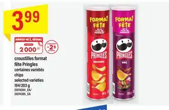 Maxi croustilles format fête Pringles offer