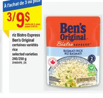 Maxi RIZ BISTRO EXPRESS BEN'S ORIGINAL 240/250 g offer