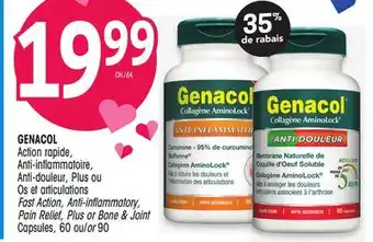 Uniprix GENACOL Action rapide, Anti-inflammatoire, Anti-douleur, Plus ou Os et articulations Fast Action, Anti-inflammatory, Pain Rel offer