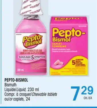 Uniprix PEPTO-BISMOL Bismuth Liquide/Liquid, Compr. à croquer/Chewable tablets offer