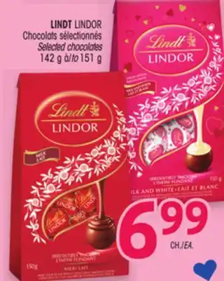 Uniprix LINDT LINDOR Chocolats sélectionnés/Selected chocolates offer