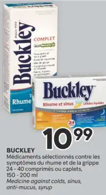 Brunet BUCKLEY Médicaments sélectionnés contre les symptômes du rhume et de la grippe offer