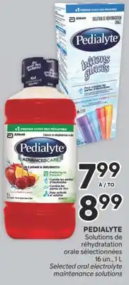 Brunet PEDIALYTE Solutions de réhydratation orale sélectionnées offer