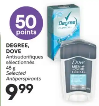 Brunet DEGREE, DOVE Antisudorifiques sélectionnés offer