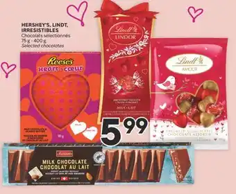 Brunet HERSHEY'S, LINDT, IRRESISTIBLES Chocolats sélectionnés offer
