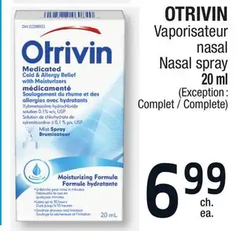 Jean Coutu OTRIVIN Nasal spray offer