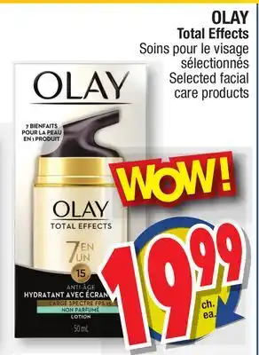 Jean Coutu OLAY Total Effects Selected facial care products offer