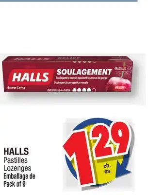 Jean Coutu HALLS Pastilles Lozenges offer