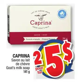 Jean Coutu CAPRINA Goat's milk soap offer
