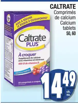 Jean Coutu CALTRATE Calcium tablets offer