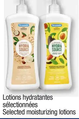 Jean Coutu PERSONNELLE Selected moisturizing lotions offer