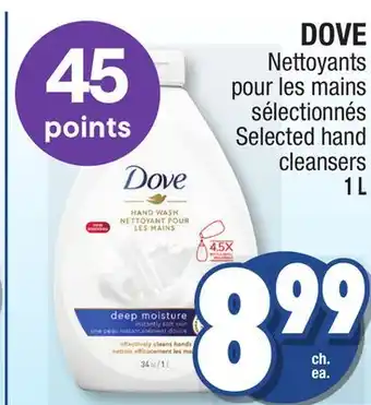 Jean Coutu DOVE Selected hand cleansers offer