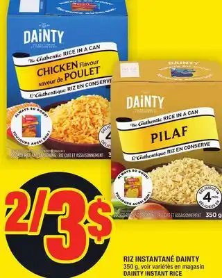 Super C RIZ INSTANTANÉ DAINTY | DAINTY INSTANT RICE offer