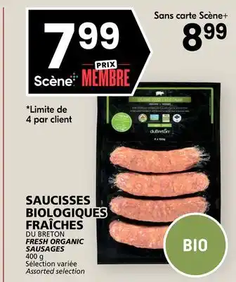 Rachelle-Bery Grocery DU BRETON FRESH ORGANIC SAUSAGES offer
