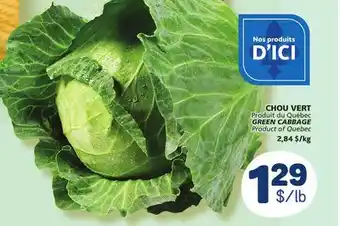 Marché Bonichoix GREEN CABBAGE offer