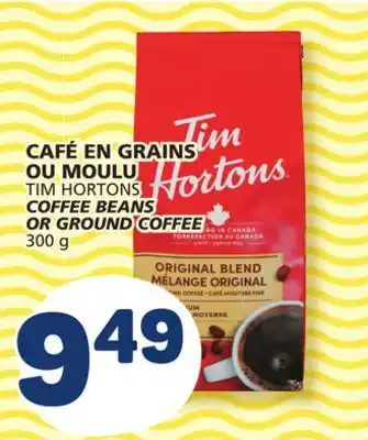 Marché Bonichoix TIM HORTONS COFFEE BEANS OR GROUND COFFEE offer
