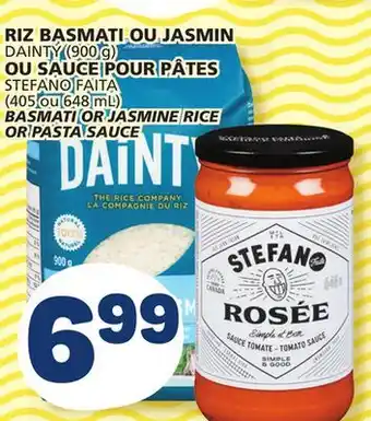 Marché Bonichoix STEFANO FAITA BASMATI OR JASMINE RICE OR PASTA SAUCE offer