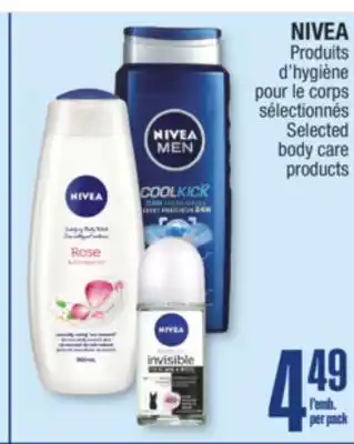 Jean Coutu NIVEA Selected body care products offer