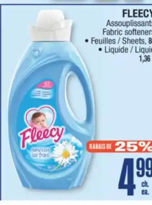 Jean Coutu FLEECY Fabric softeners offer