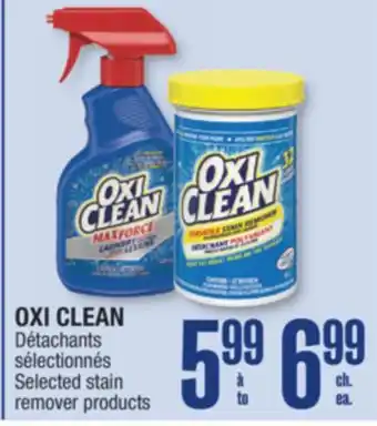 Jean Coutu OXI CLEAN Selected stain remover products offer