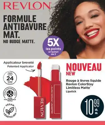 Jean Coutu Revlon ColorStay Limitless Matte Lipstick offer