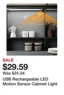 Bed Bath & Beyond USB Rechargeable LED Motion Sensor Cabinet Light offer