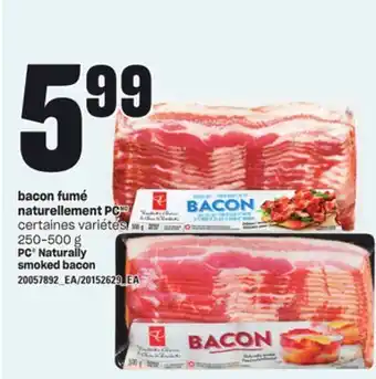 Provigo BACON FUMÉ NATURELLEMENT PCMD, 250-500 G offer