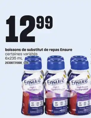 Provigo BOISSONS DE SUBSTITUT DE REPAS ENSURE, 6x235 mL offer