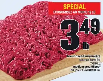 Provigo BŒUF HACHÉ MI-MAIGRE offer