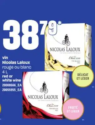 Provigo VIN NICOLAS LALOUX, 4 L offer