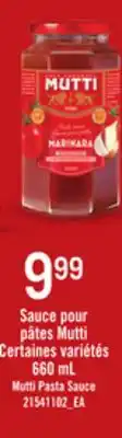Provigo SAUCE POUR PÂTES MUTTI, 660 ML offer