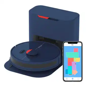Best Buy bObsweep Dustin WiFi Connected Self-Empty Robot Vacuum & Mop - Navy offer