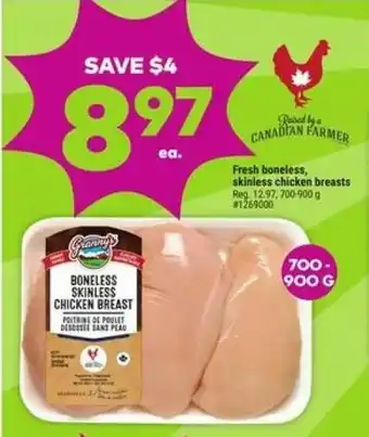 Giant Tiger Fresh boneless, skinless chicken breasts offer