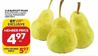 Giant Tiger 2LB BARTLETT PEARS offer
