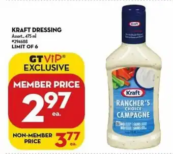 Giant Tiger KRAFT DRESSING Assort. 475ml offer