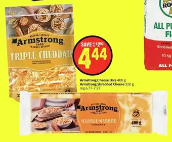 FreshCo Armstrong Cheese Bars 400g, Armstrong Shredded Cheese 320g offer