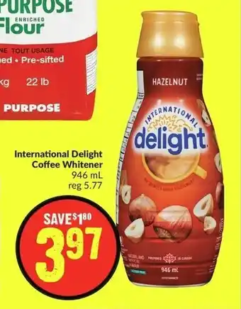 FreshCo International Delight Coffee Whitener 946mL offer
