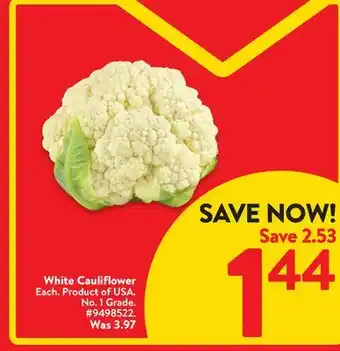 Walmart White Cauliflower offer