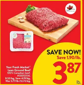 Walmart Your Fresh Market Lean Ground Beef offer