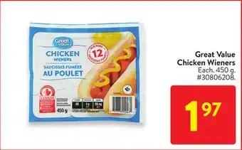 Walmart Great Value Chicken Wieners offer